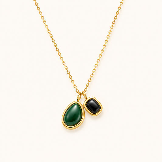 Asymra Diamond Edge Pendant Necklace - gold plated diamond edge pendant necklace for women