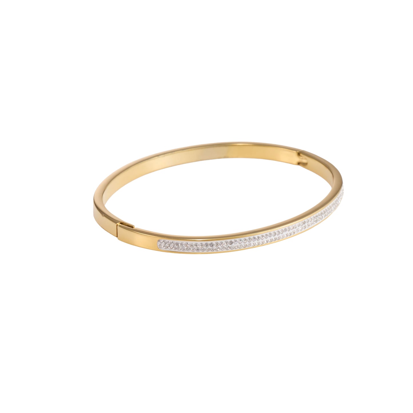 Aura Crystal Cuff Bracelet - gold plated crystal cuff bracelet for women - view 3