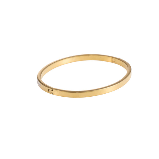 Aura Crystal Cuff Bracelet - gold plated crystal cuff bracelet for women - view 4