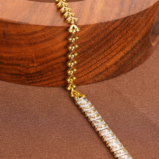 Aura Crystal Link Bracelet - gold plated crystal link chain bracelet for women - view 7