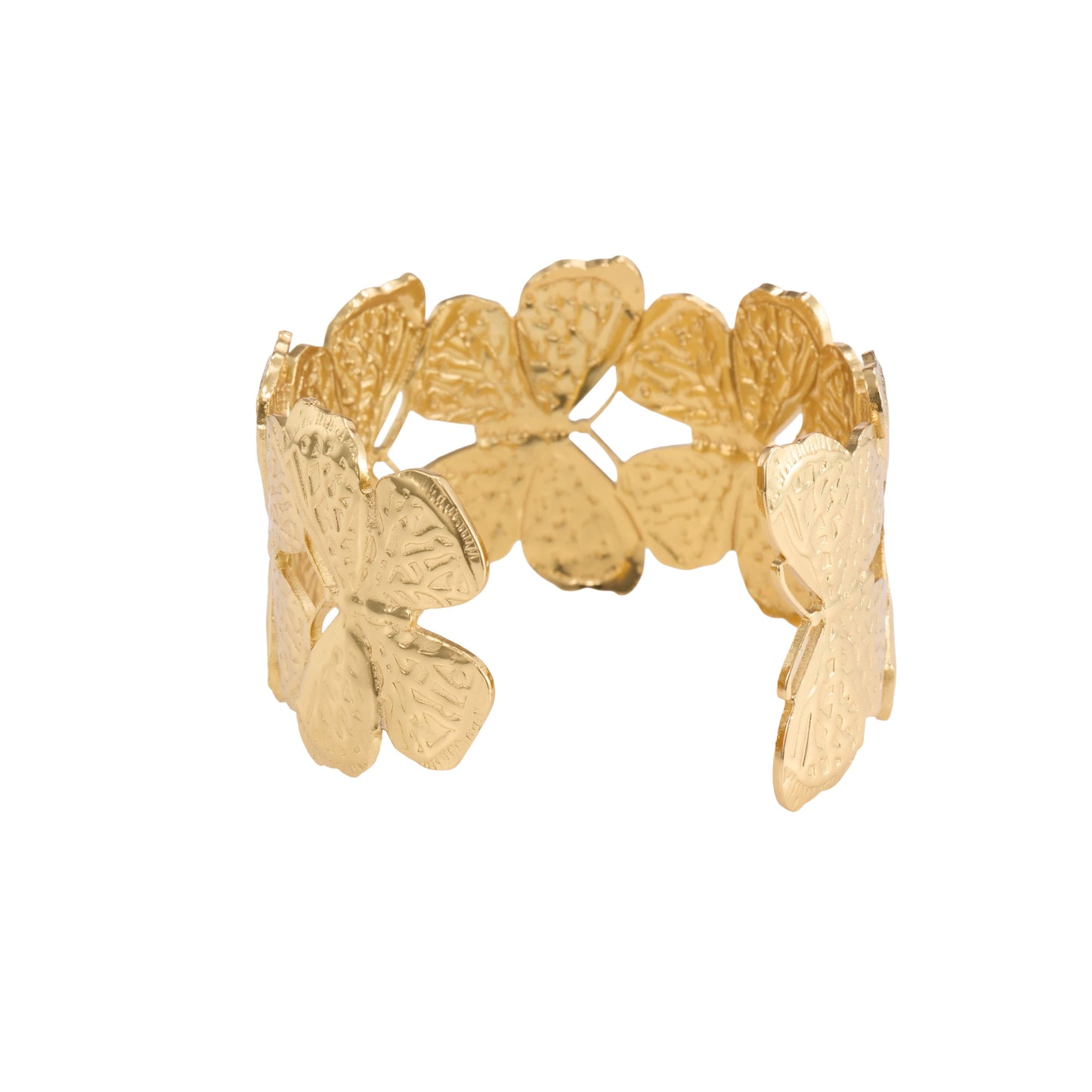 Aurelia Botanic Vacation Bangle - gold plated botanical bangle for women - view 3