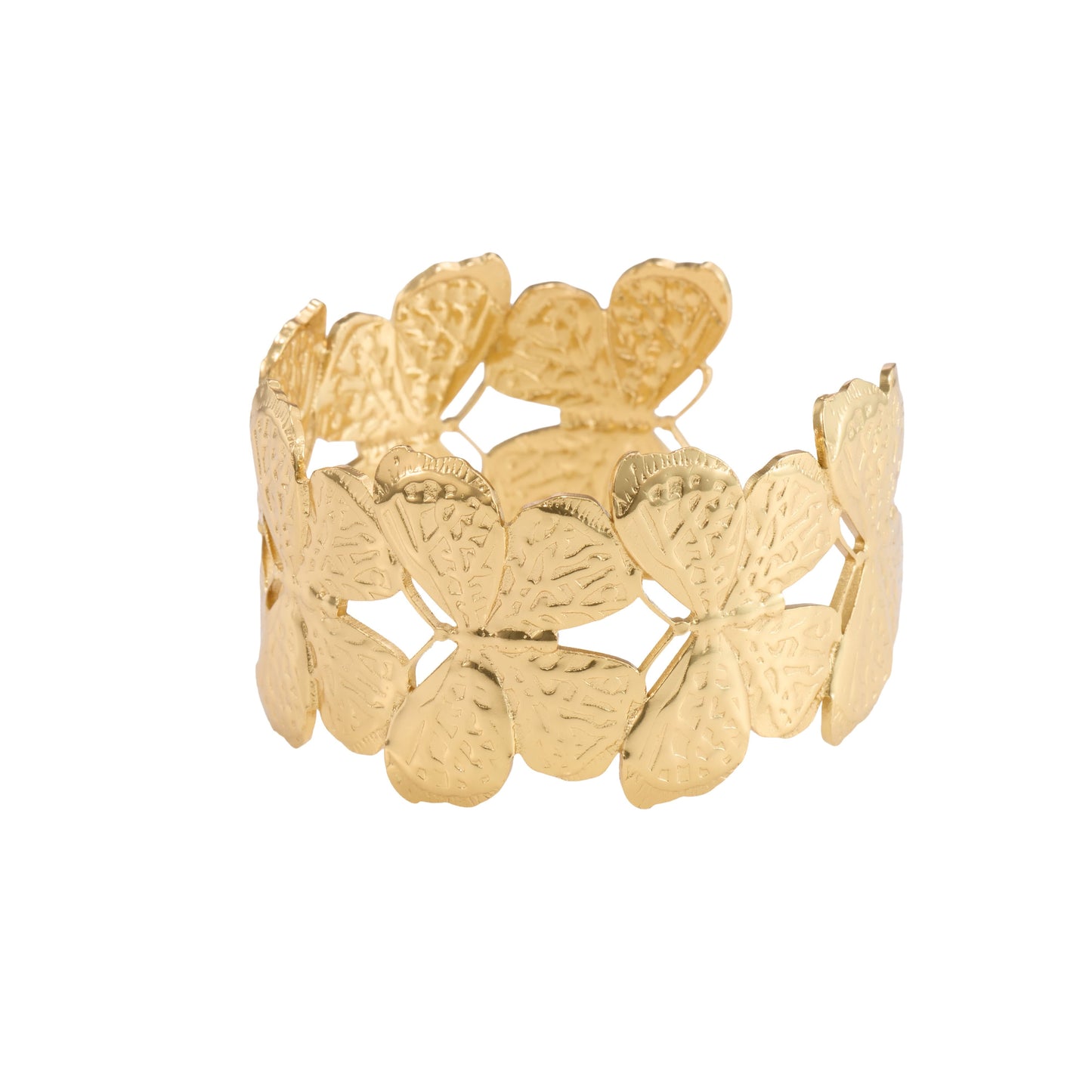 Aurelia Botanic Vacation Bangle - gold plated botanical bangle for women - view 4