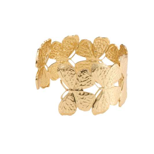 Aurelia Botanic Vacation Bangle - gold plated botanical bangle for women - view 5