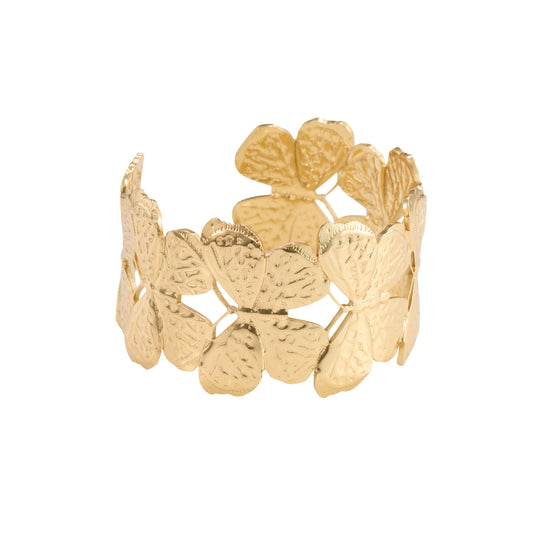 Aurelia Botanic Vacation Bangle - gold plated botanical bangle for women - view 6