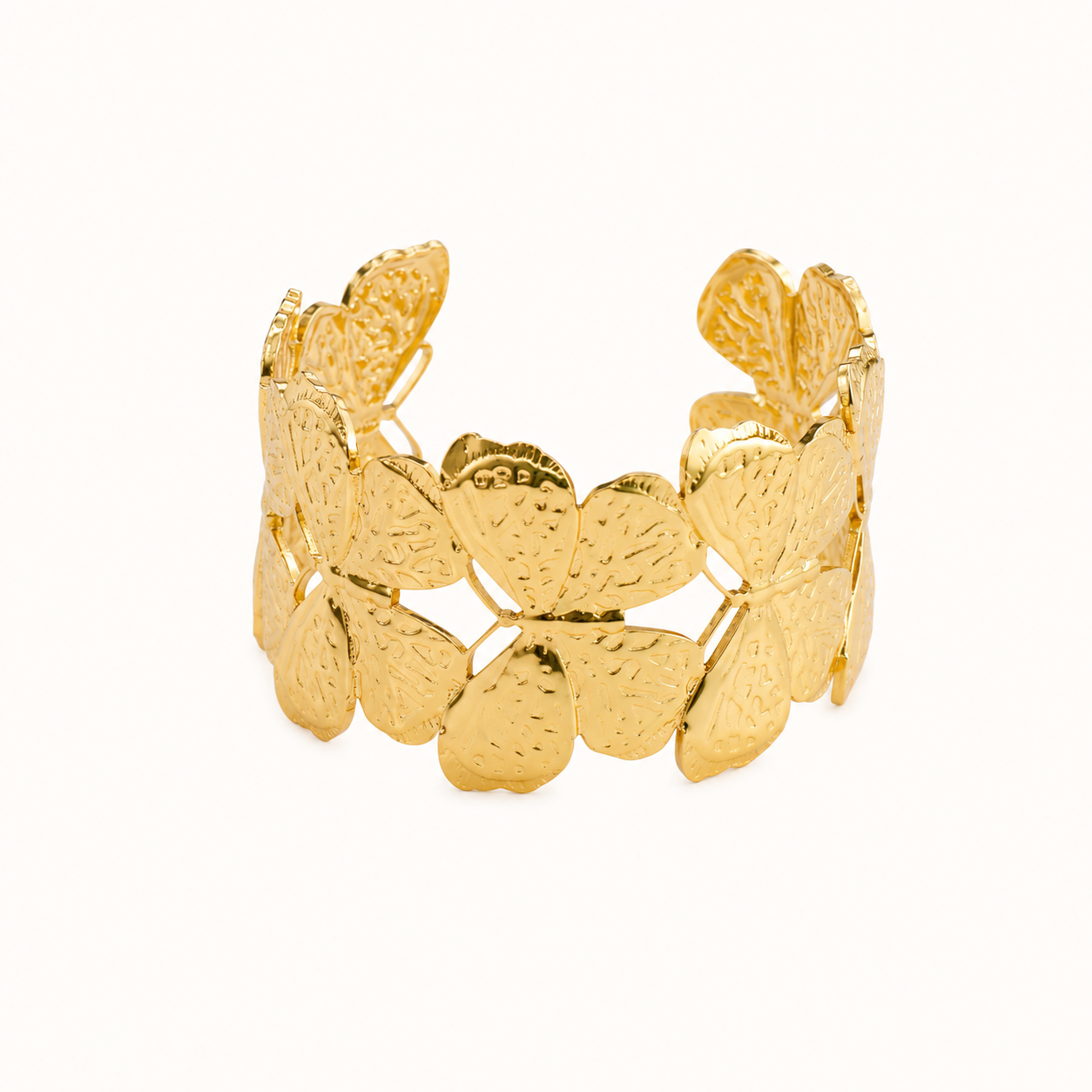 Aurelia Botanic Vacation Bangle - gold plated botanical bangle for women