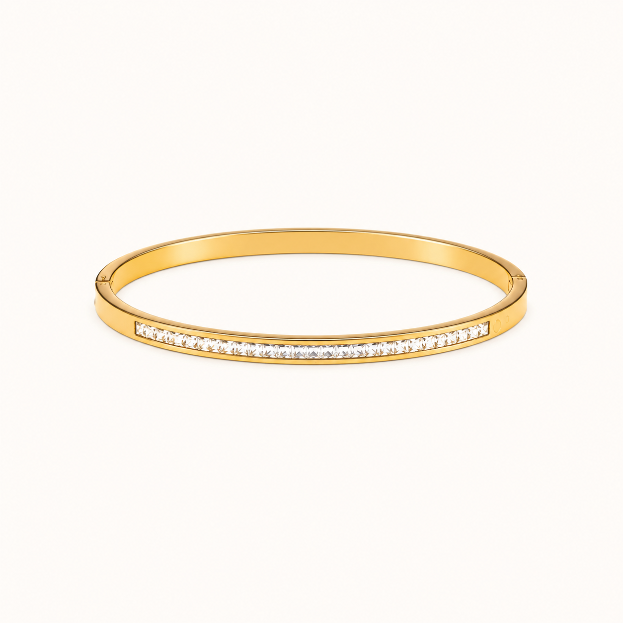 Aurelia Edge Bangle - gold plated geometric edge bangle for women - view 2