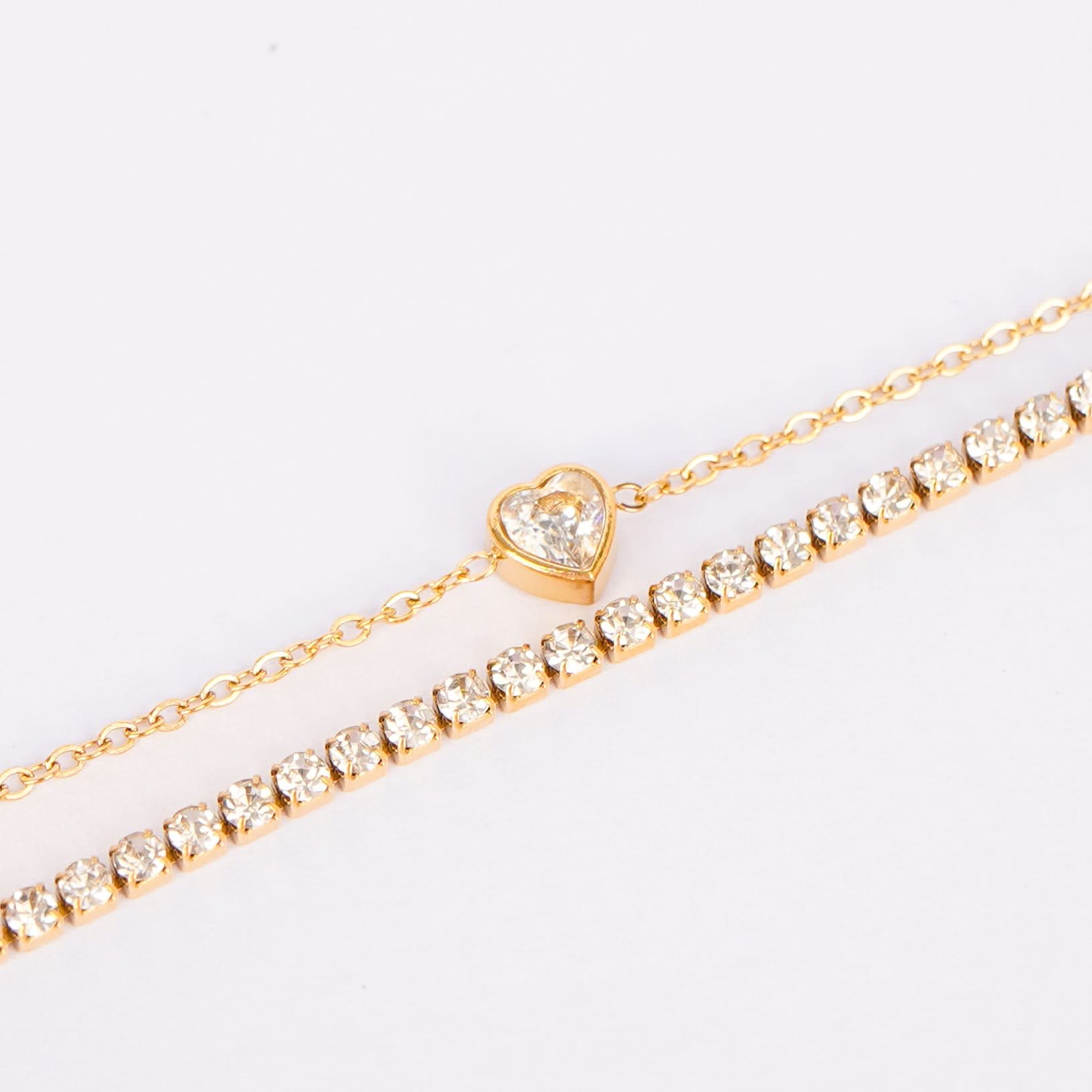 Aurelia Eternal Heart Bracelet - gold plated heart charm bracelet for women - view 2