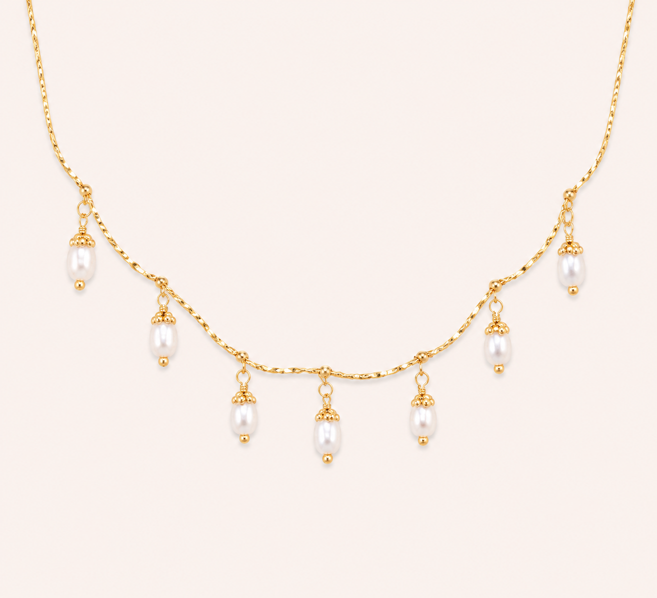 Aurelia French Pearl Necklace - gold plated pearl necklace for women
