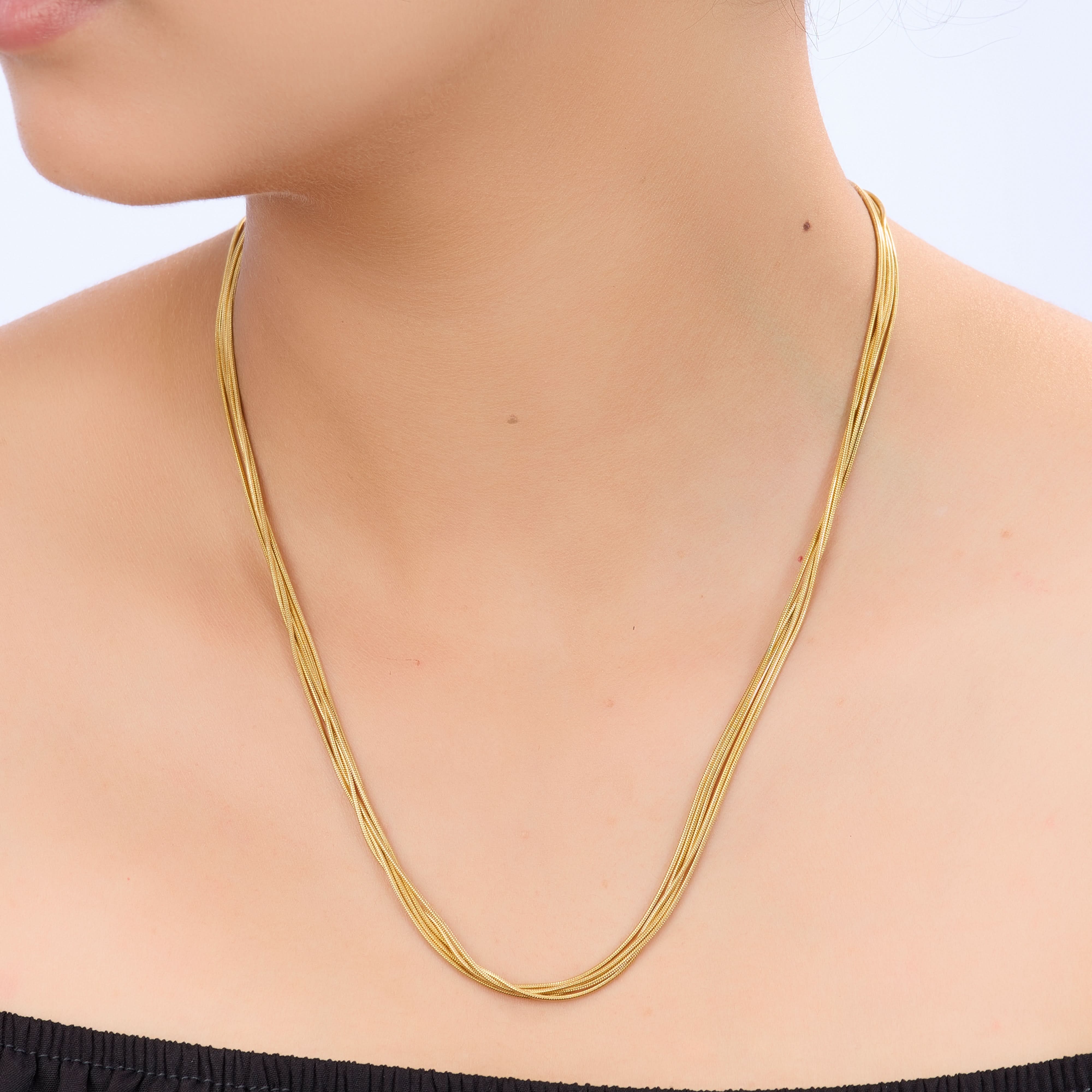 Aurelia Modern Artistic Necklace - gold plated artistic pendant necklace for women - view 2
