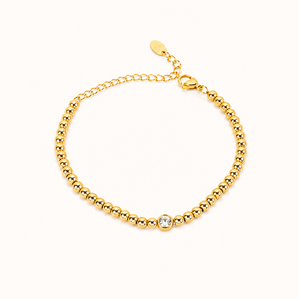 Aurelia Modern Geometric Bracelet - gold plated geometric bracelet for women - view 2