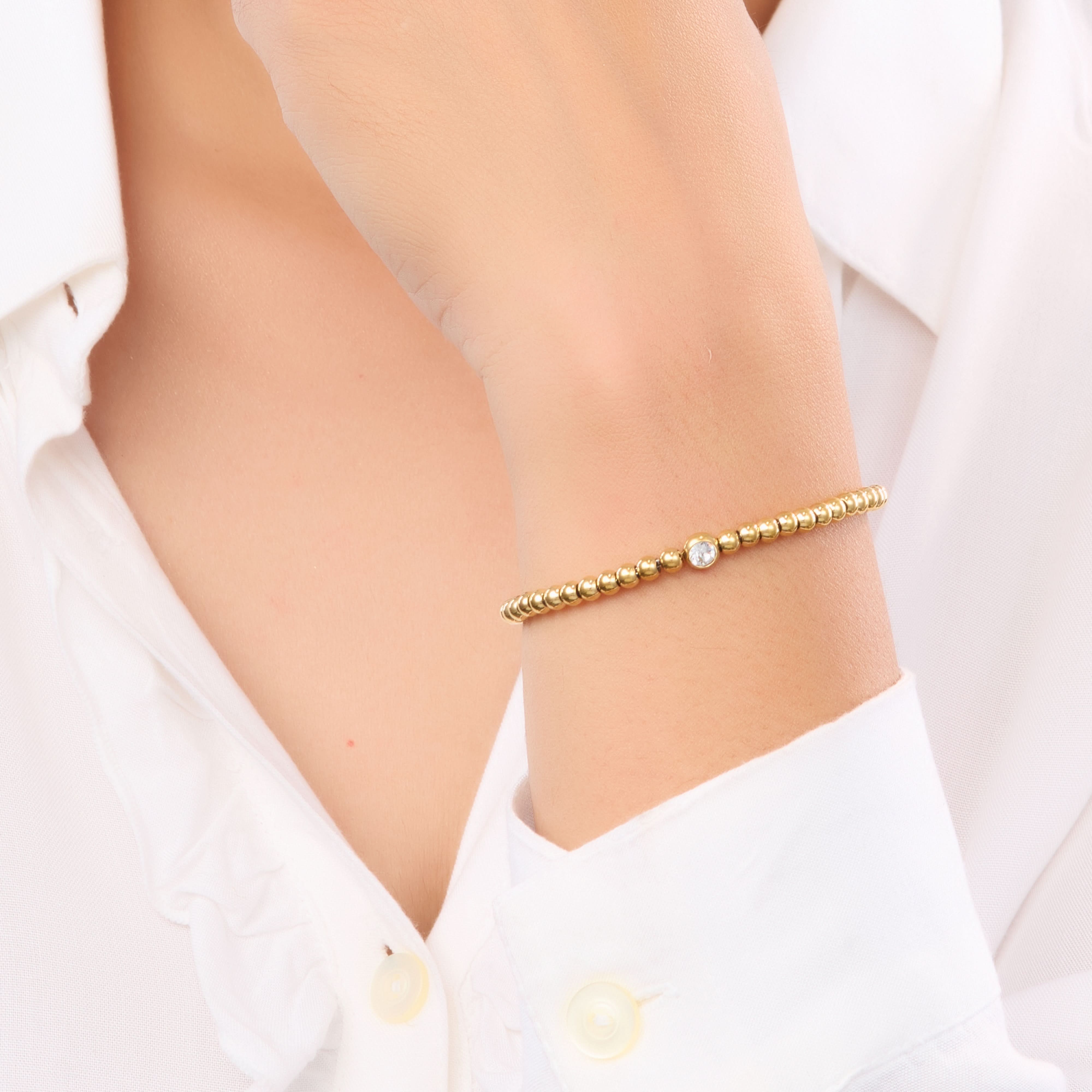 Aurelia Modern Geometric Bracelet - gold plated geometric bracelet for women