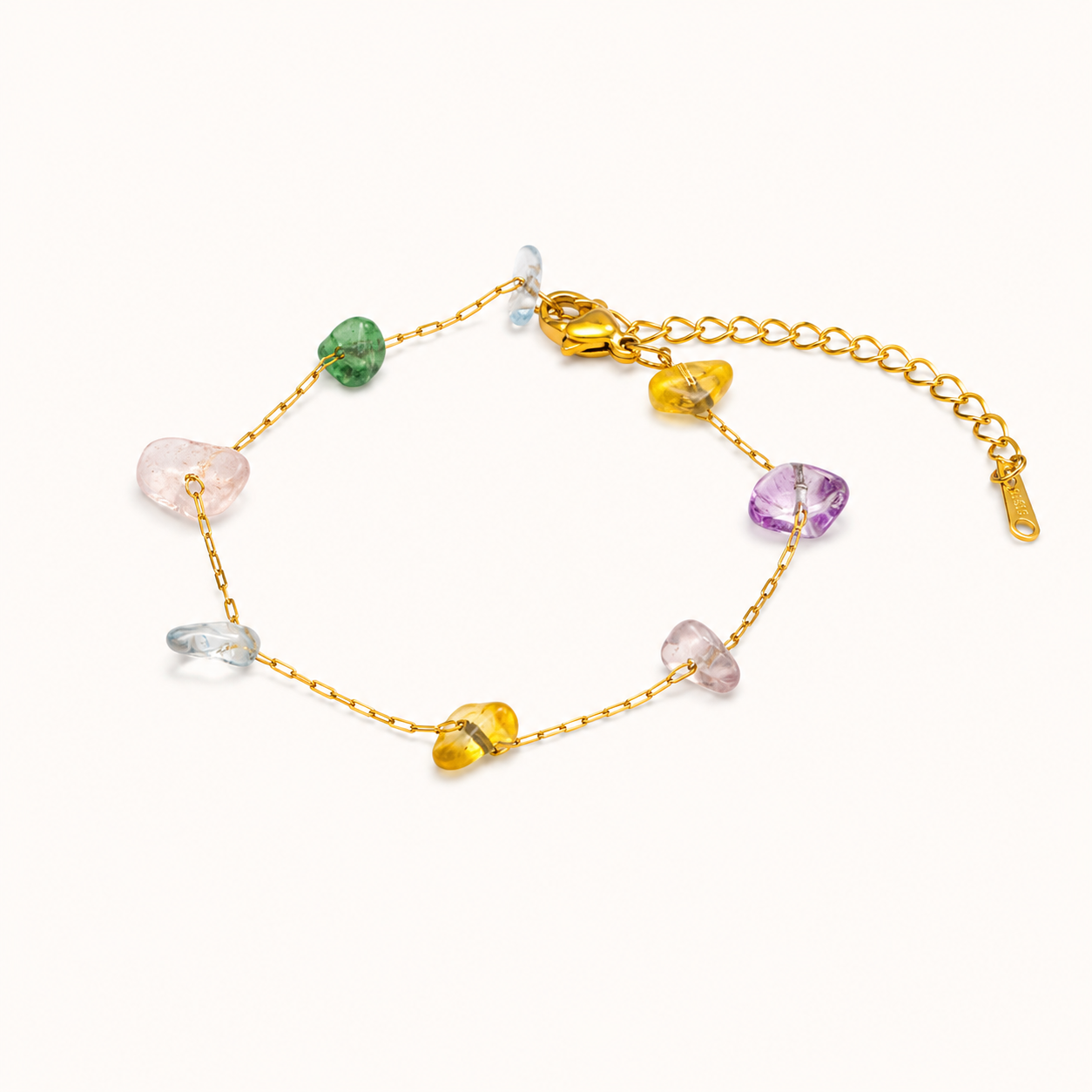 Aurelia Sweet Geometric Bracelet - gold plated geometric pattern bracelet for women - view 2