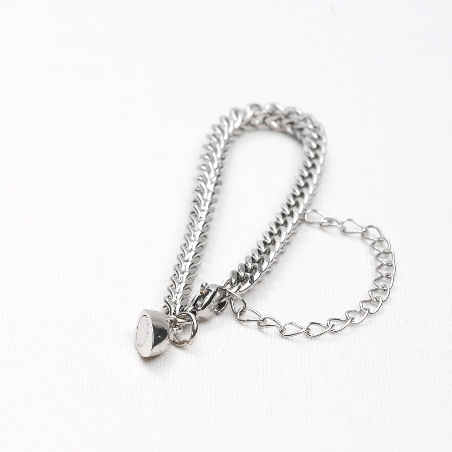 Aurelia Unity Heart Bracelet Set - two-tone matching heart bracelets for couples - view 3