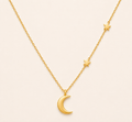 Aurelian Lunar Helix Star Moon Necklace