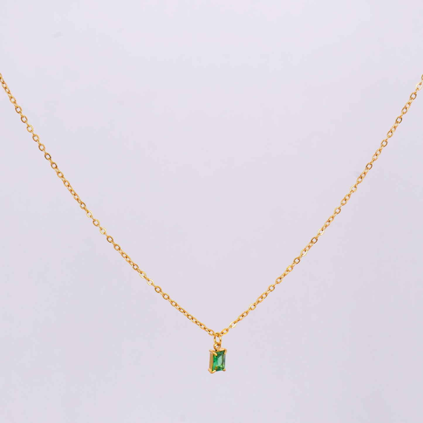 Birthstone Grace Crystal Pendant Necklace - gold plated birthstone crystal necklace for women - view 4