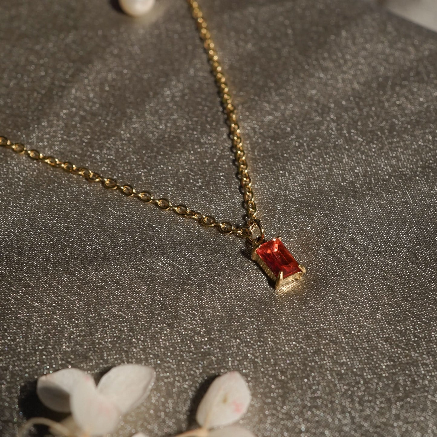 Birthstone Grace Crystal Pendant Necklace - gold plated birthstone crystal necklace for women - view 7