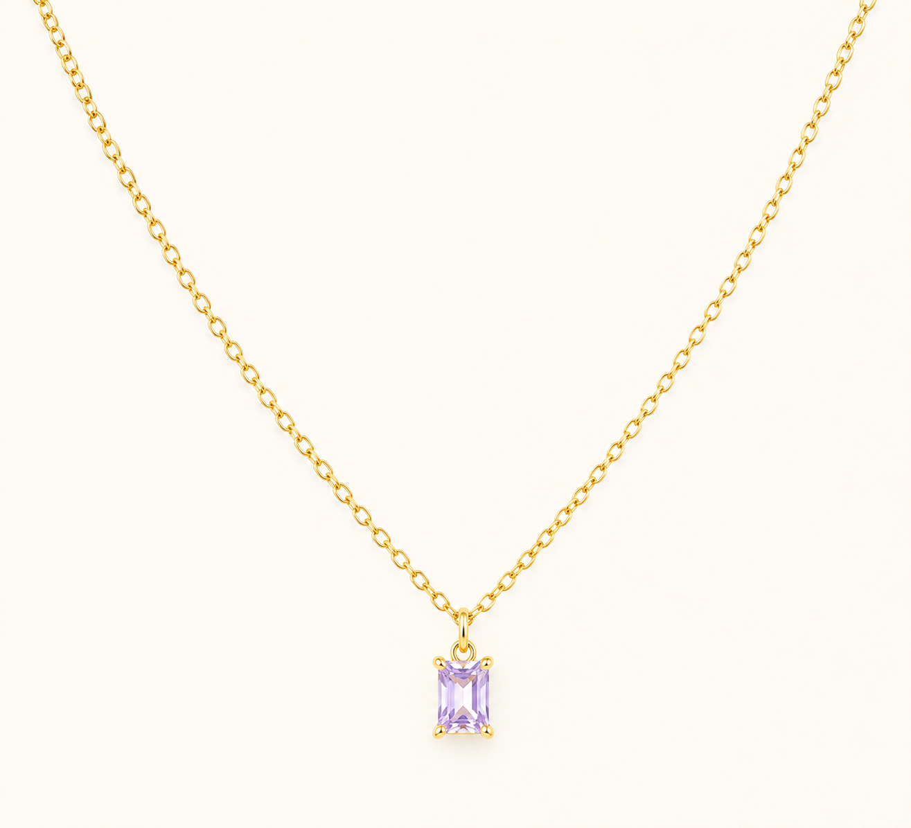 Birthstone Grace Crystal Pendant Necklace - gold plated birthstone crystal necklace for women