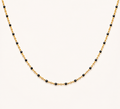 Black Geometric Gold Accent Necklace