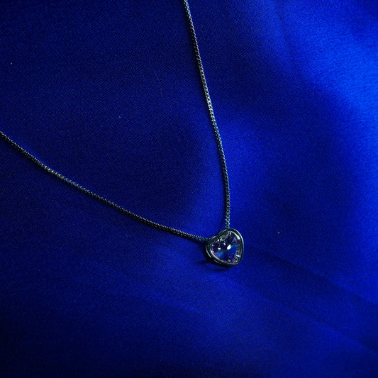 Blush Heart Zircon Necklace - gold plated blush heart zircon necklace for women - view 6