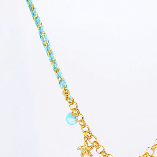 Bohemian Ocean Charm Necklace - gold plated ocean charm necklace for women - view 2