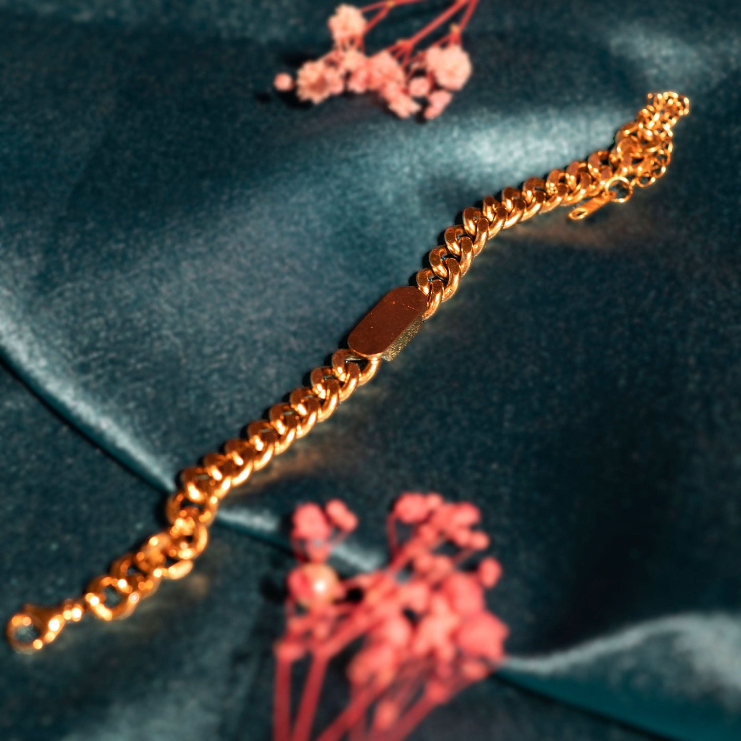 Bold Link Gold Bracelet - gold plated chunky link chain bracelet for women - view 4