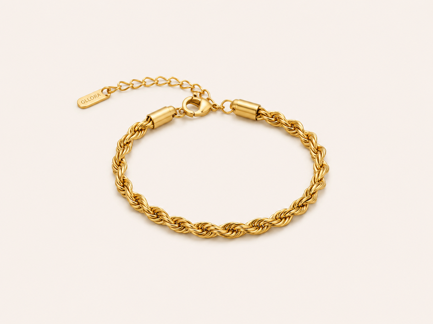 Braided Rope Chain Bracelet - gold plated braided rope bracelet for men and women