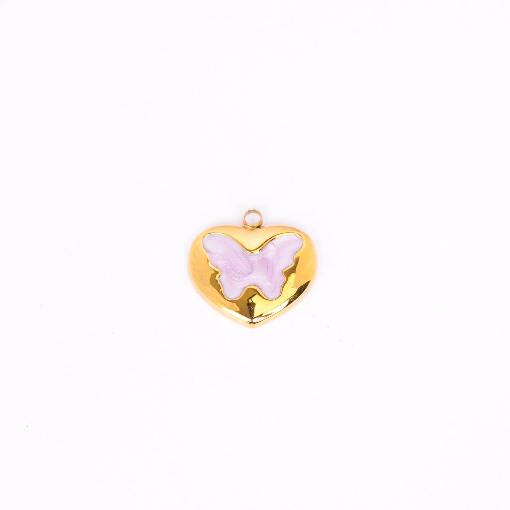 Butterfly Heart Gold Pendant Necklace - gold plated butterfly heart pendant necklace for women