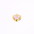 Butterfly Heart Gold Pendant Necklace