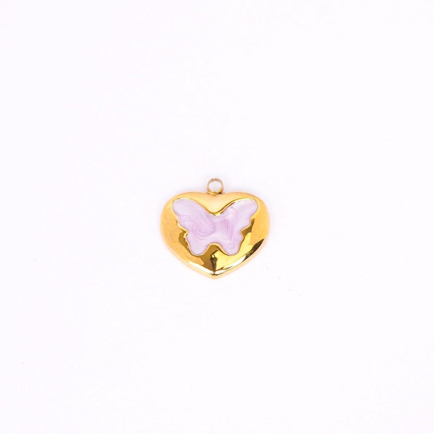 Butterfly Heart Gold Pendant Necklace - gold plated butterfly heart pendant necklace for women