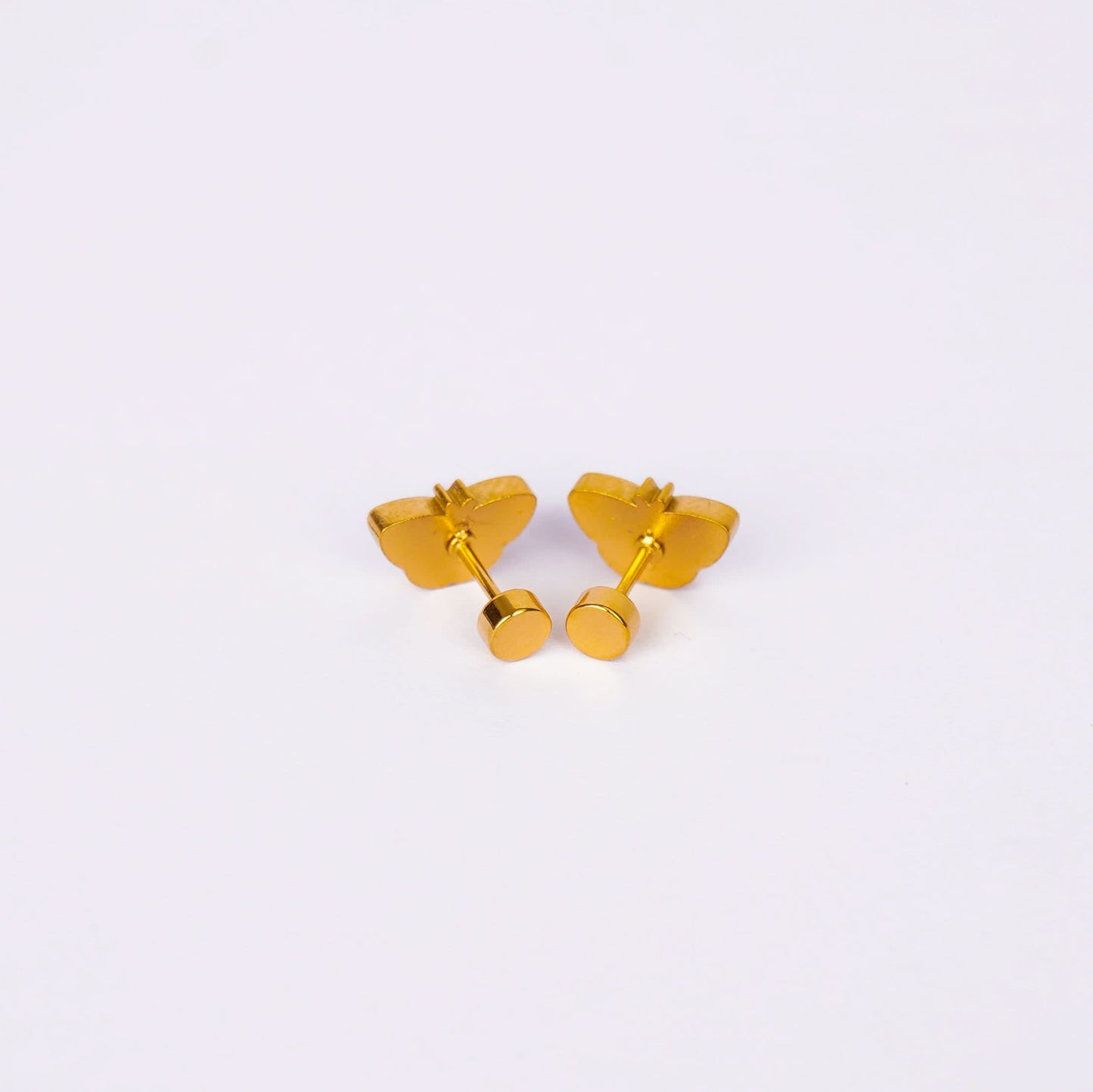 Candy Butterfly Stud Earrings - gold plated pastel enamel butterfly stud earrings for women - view 2