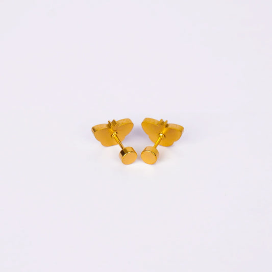 Candy Butterfly Stud Earrings - gold plated pastel enamel butterfly stud earrings for women - view 2