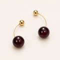 Celeste Crimson Cherry Drop Earrings