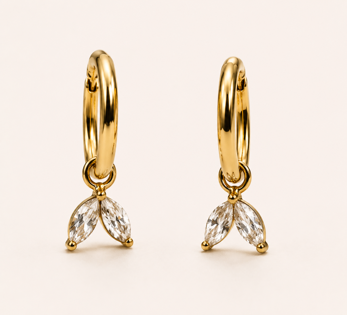 Celeste Mermaid Tail Huggie Hoop Earrings - gold plated mermaid tail huggie hoop earrings for women
