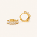 Celeste Pentagram Circle Zircon Stud Earrings