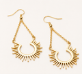Celeste Sunburst Spike Half-Circle Earrings