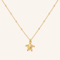 Celestia Gold Sea Turtle Pendant Necklace