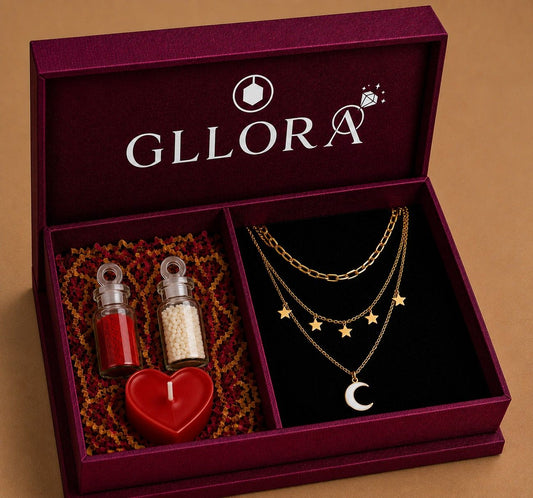 Celestial Cloud Star Moon Layered Necklace - cloud star moon charm layered gold necklace for women