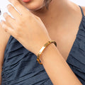 Celestial Pentagram Rhinestone Gold Bracelet