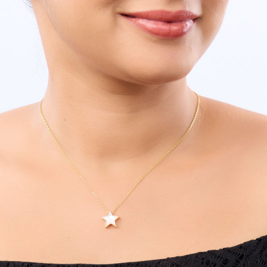 Celestial Star Moon Floral Charm Necklace - gold star moon floral charm pendant necklace for women-2