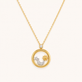 Celestial Sun Star Moon Retro Rhinestone Necklace