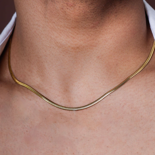 Celvia Classic Figaro Cable Chain Necklace - gold minimal figaro link chain necklace for women-2