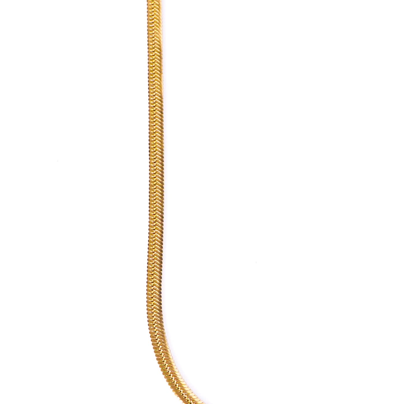 Celvia Classic Figaro Cable Chain Necklace - gold minimal figaro link chain necklace for women-3