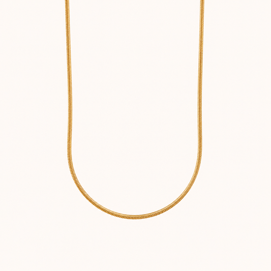 Celvia Classic Figaro Cable Chain Necklace - gold minimal figaro link chain necklace for women