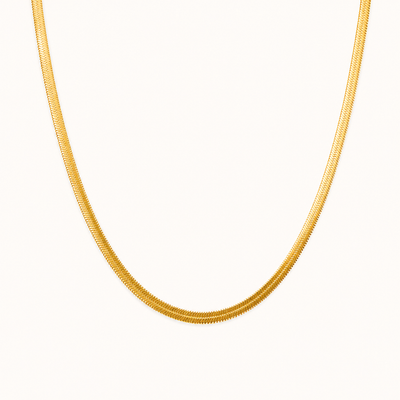 Herringbone Flat Chain Necklace