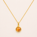 Chinoiserie Eastern Round Pendant Necklace