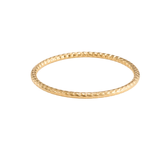 Classic geometric profile smooth gold bangle with elegant flat finish for daily stacking-3