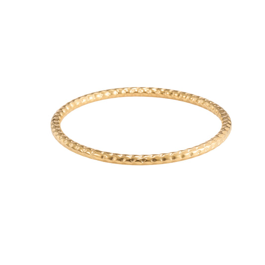 Classic geometric profile smooth gold bangle with elegant flat finish for daily stacking-4