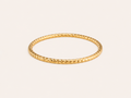 Classic Geometric Profile Smooth Gold Bangle