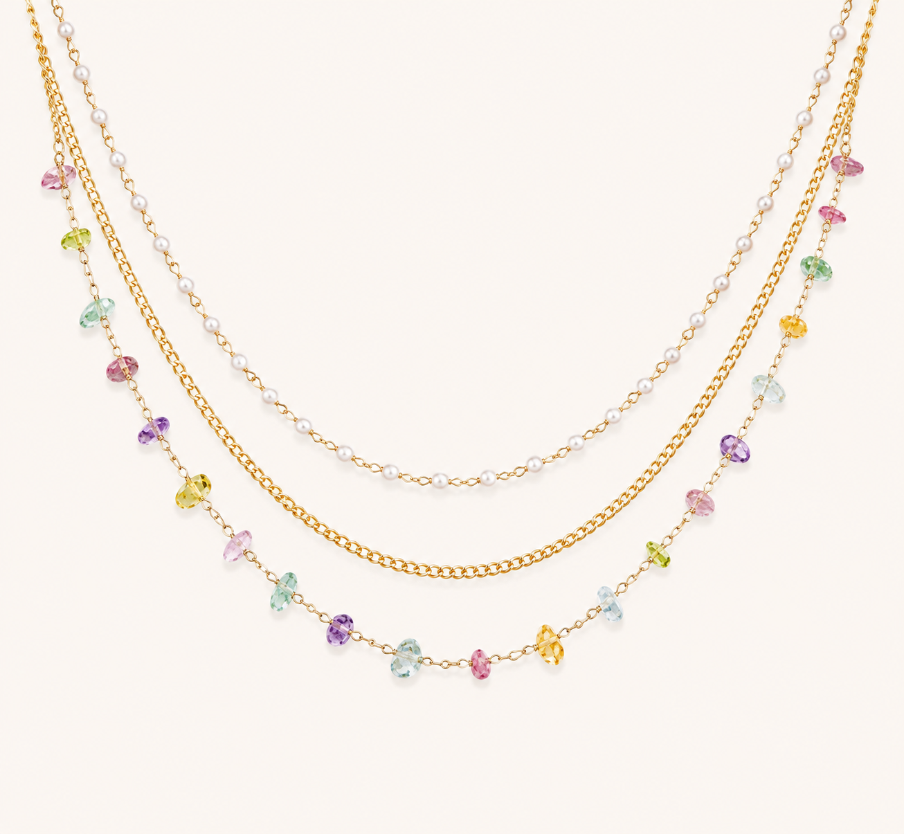 Classic heart pendant necklace on bold paperclip-style chain with polished gold finish