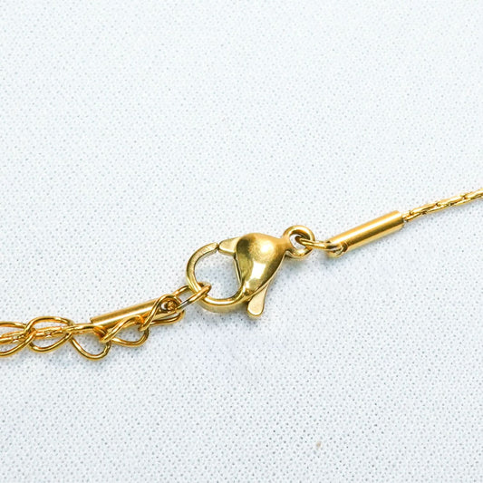 Classic luminous round gold pendant necklace with high-shine polished finish on fine chain-3